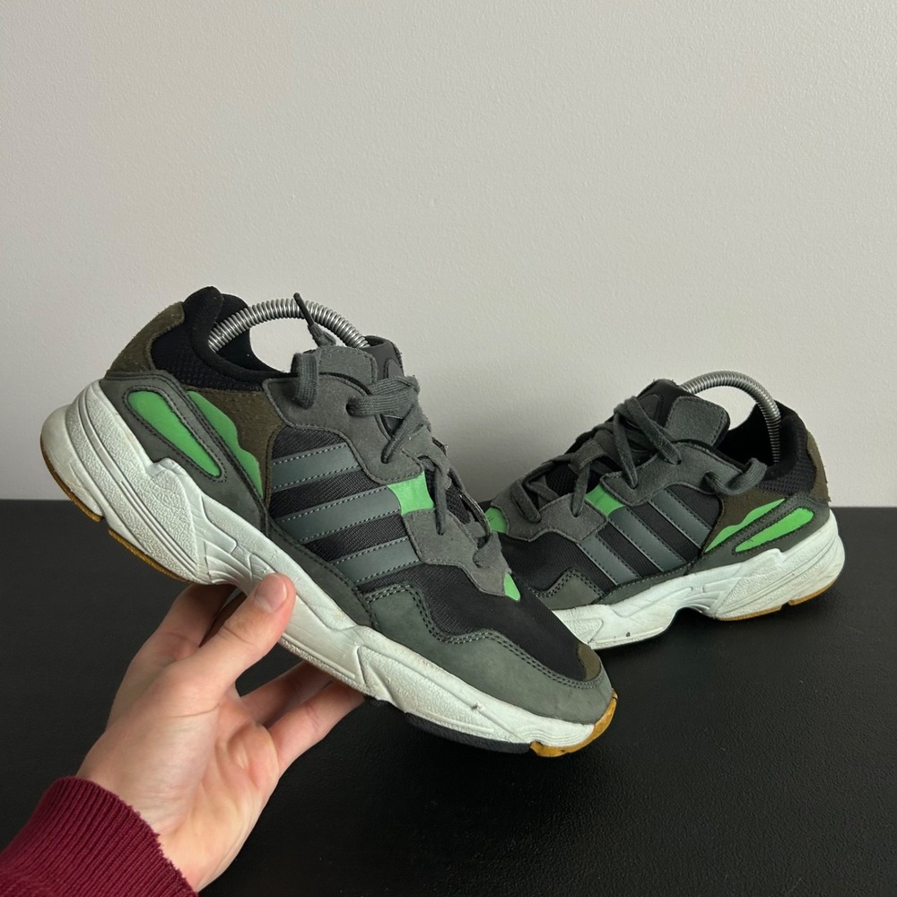 Adidas Originals Yung-96 Mens Size 10 Green Grey Black F35018 Chunky Sneaker